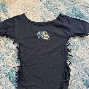 Black NAPA Racing T-Shirt with Side Ties